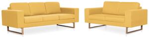 2dílná sedací souprava textilní žlutá