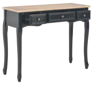280046 Dressing Console Table with 3 Drawers Black