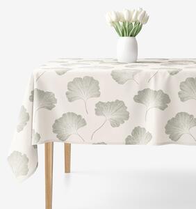 Goldea hranatý ubrus 100% bavlněné plátno - minimalistické lístky ginkgo 80 x 80 cm