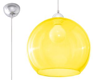 SOLLUX LIGHTING Závěsné osvětlení BALL, 1xE27, 60W, 30cm, kulaté, žluté SL.0252