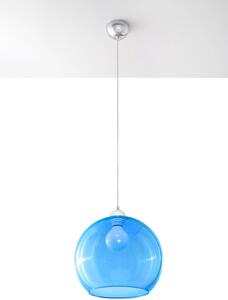 SOLLUX LIGHTING Závěsné osvětlení BALL, 1xE27, 60W, 30cm, kulaté, modré SL.0251