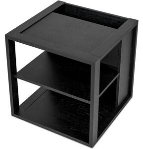 Černý dubový odkládací stolek Woodman Cube 50 x 50 cm