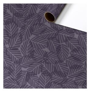 Balicí papír fialový s dekorem listů