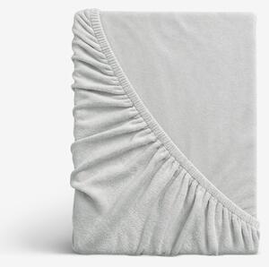 Goldea froté elastické prostěradlo - světle šedé 90 x 200 cm