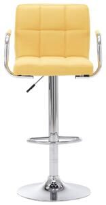 Barová židle žlutá textil