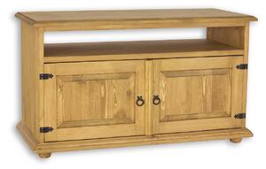 RV700 dřevěný televizní stolek z přírodní borovice Drewmax (Povrch přírodní vosk!)