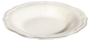 Jídelní sada 24 ks bílá/stříbrná/porcelán