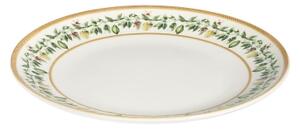 Jídelní sada 24 ks krémová/béžová/zelená/porcelán