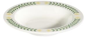 Jídelní sada 24 ks bílá/zelená/žlutá/porcelán