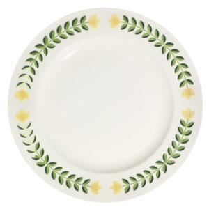 Jídelní sada 24 ks bílá/zelená/žlutá/porcelán
