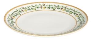 Jídelní sada 24 ks krémová/béžová/zelená/porcelán