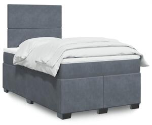 Box spring postel s matrací tmavě šedý 120x190 cm samet 3290853