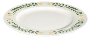 Jídelní sada 24 ks bílá/zelená/žlutá/porcelán