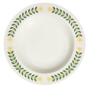 Jídelní sada 24 ks bílá/zelená/žlutá/porcelán