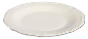 Jídelní sada 24 ks bílá/stříbrná/porcelán