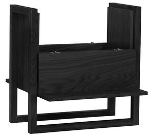 Černý dubový barový stolek Woodman NewEst 59 x 30 cm