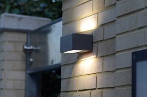 LUTEC Venkovní LED nástěnné osvětlení GEMINI, 10,5W, denní bílá, IP54, šedé 5189102118