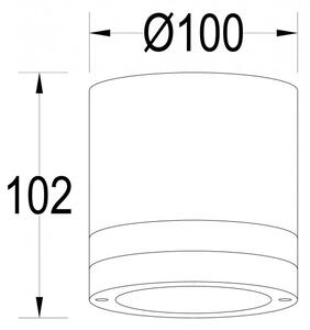 LUTEC Venkovní stropní osvětlení FOCUS, 1xGU10, 35W, šedé, IP44 6304201118
