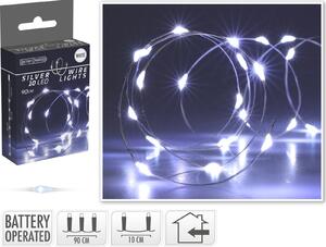 Mondex Světelný LED řetěz Jared 90 cm studený bílý