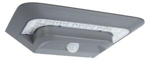 LUTEC Venkovní LED nástěnné solární osvětlení s čidlem GHOST, 2,4W, denní bílá, IP44, stříbrné 6901401337