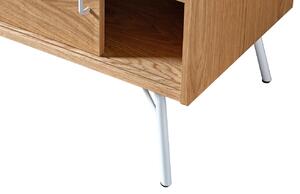 Dubový TV stolek Woodman Ashburn s bílou kovovou podnoží 145 x 44 cm