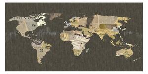 Fototapeta - Mapa světa - novinová koláž II 550x270 + zdarma lepidlo