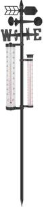 Zahradní meteorologická stanice 3v1 145 cm černá