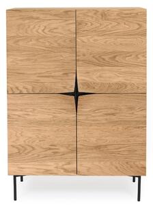 Dubová komoda Woodman Flop s kovovou podnoží 100 x 45 cm