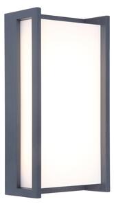 LUTEC Venkovní LED nástěnné osvětlení QUBO, 18W, teplá bílá, IP54, šedé 5193001118