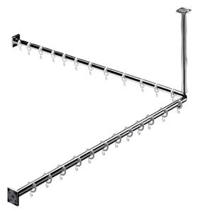 Emco System 2 - Sprchový závěs 1183 mm, chrom-bílá 358700123