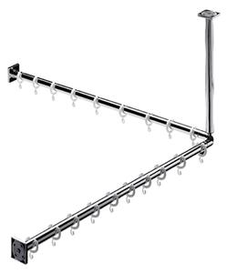 Emco System 2 - Sprchový závěs 883 mm, chrom-bílá 358700121