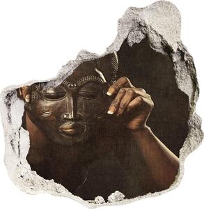 Díra 3D fototapeta na stěnu Africká maska nd-p-77701423