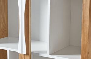 Bílá dubová vitrína Woodman Avon 165 x 88 cm