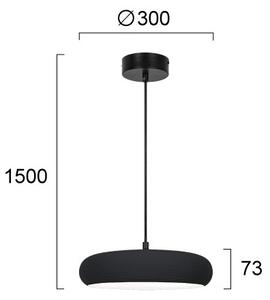 LED Lustr na lanku LOGAN LED/11W/230V černá