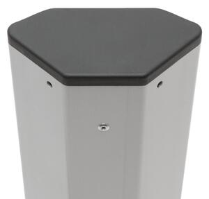Rohový zásuvkový sloupek 3x230V + 2xUSB-A černá/stříbrná