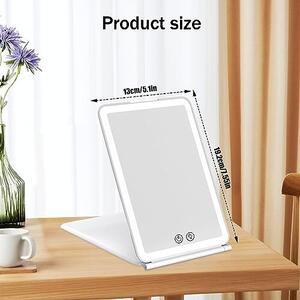 Cestovní zrcátko Make-up Mirror se 72 LED světly, kosmetické zrcátko Make-up Mirror, dobíjecí přenosné osvětlené zrcátko Make-up Mirror