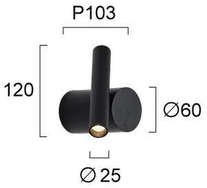 LED Stmívatelné nástěnné bodové svítidlo PLANET LED/4W/230V černá