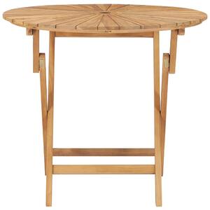 Skládací zahradní stůl Ø 85 cm masivní teakové dřevo