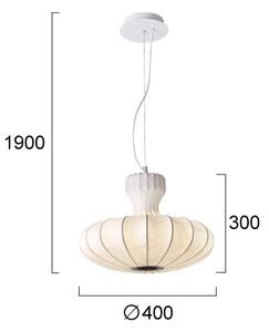 LED Lustr na lanku BOLA LED/11W/230V + 1xE27/5W CRI 90 bílá