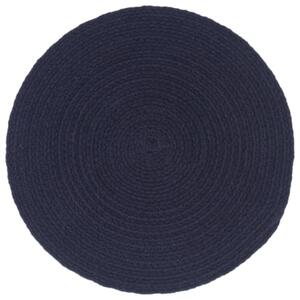 Prostírání 4 ks námořnická modrá 38 cm kulaté bavlna
