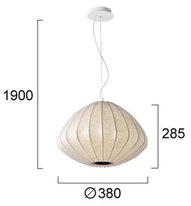 LED Lustr na lanku BOLA LED/11W/230V + 1xE27/5W krémová