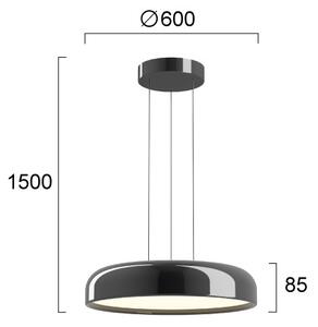 LED Lustr na lanku ALENSA LED/60W/230V CRI 94 černá