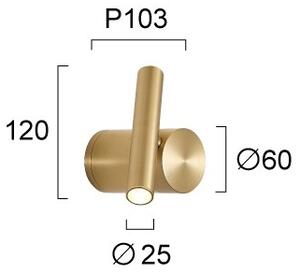LED Stmívatelné nástěnné bodové svítidlo PLANET LED/4W/230V zlatá