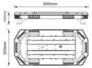 LED Světelná rampa automobilu EPISTAR LED/168W/12-24V IP66 oranžová
