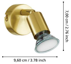 Eglo 33184 - LED Nástěnné bodové svítidlo BUZZ-LED 1xGU10/2,8W/230V 3000K zlatá
