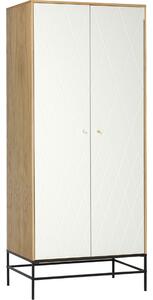 Bílá dubová skříň Woodman Mia s kovovou podnoží 80x55 cm