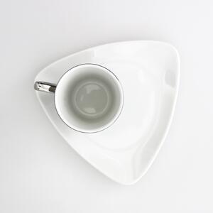 Espresso šálek s podšálkem Trio, stříbrný lesk