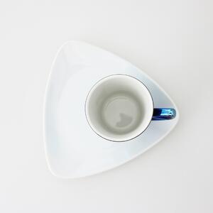 Espresso šálek s podšálkem Trio, modrý lesk