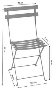 Přírodní dřevěná skládací židle Fermob Bistro s černou kovovou konstrukcí