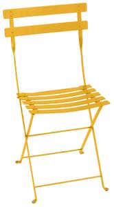 Medově žlutá kovová skládací židle Fermob Bistro